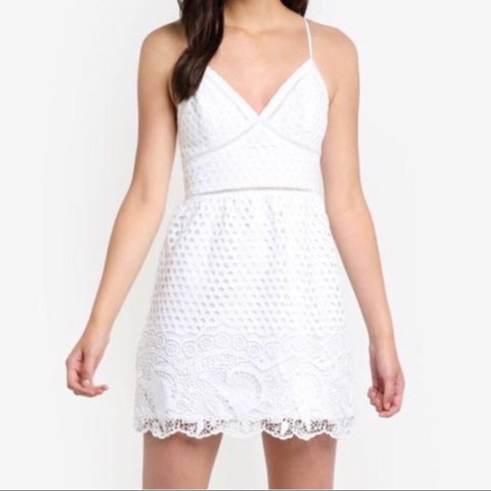 Abercrombie & Fitch Eyelet Dress XS White